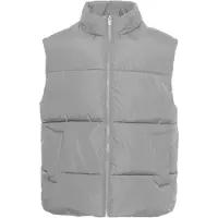!Solid Chaleco gris claro / negro / blanco
