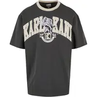Karl kani Camiseta 'Eagle' amarillo pastel / antracita / blanco