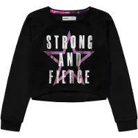 MINOTI Sudadera rosa / negro / plata
