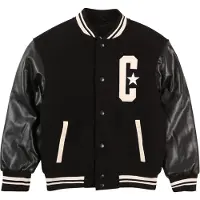 Converse Chaqueta de entretiempo negro / blanco lana