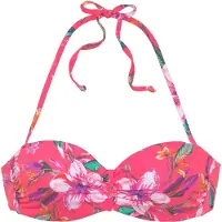 LASCANA Top de bikini verde / lila / naranja / rosa / blanco