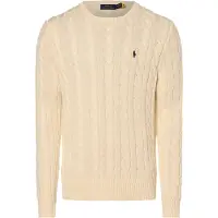 Ralph Lauren para hombre. 710775885024 Jersey de algodón en punto de ochos beige (L), Casual, Clásico, outlet 2026.