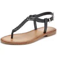 LASCANA Sandalias de dedo beige / negro