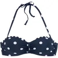 LASCANA Top de bikini navy / blanco