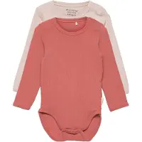 Minymo - Kid's Body L/S (2-Pack) - Ropa interior de diario size 56, fucsia