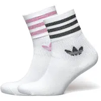 Adidas Calcetines Mid-Cut Glitter Crew Socks 2 Pairs mujer - Blanco - XS