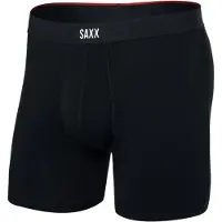 Saxx - Vibe Xtra Boxer Brief Fly - Ropa interior fibra sintética size XXL, negro