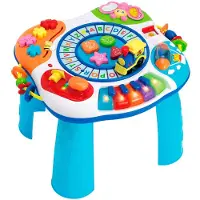 WINFUN Mesa De Actividades Tren Y Piano Español