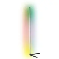 Calex Lámpara de pie inteligente , 140 cm, lámpara de esquina, RGB + CCT, WiFi, regulable, color negro