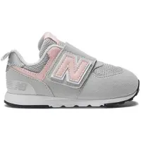 New Balance unisex para niños. NW574V1 Zapatillas 574 New-b gris (25 W), Plano, Velcro, Casual, moda infantil, outlet 2026.