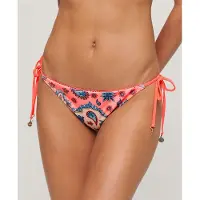 Superdry para mujer. W3010404A Braguita bikini atada en los laterales rosa (M), Beachwear, Poliéster Reciclado, Sostenible, outlet