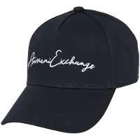 Armani Exchange para hombre. 954224CC51614439 Gorra con visera con maxi logo marino (OSFA), Casual, Algodón, outlet