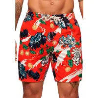 Superdry para hombre. M7110432A Pantalón corto Bermuda rojo (M), Casual, Algodón, outlet 2026.