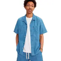 Levi's The Standard Camp Shirt Sun Stares Denim Talla: S | Camisas Casuales Outlet | Hombre | Azul