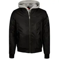 Lonsdale Chaqueta de entretiempo gris claro / negro