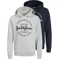Jack & Jones Sudadera 'JJForest' navy / amarillo / gris moteado