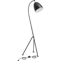 Uniprodo Lámpara para exposición, con pantalla metálica articulada, 40 W, altura 125 cm