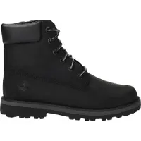 Timberland unisex para niños. TB0A27A20011 Botas de piel con cordones Courma negro (32), Plano, Casual, moda infantil, outlet 202