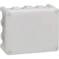 Legrand Caja de conexión FR, grado de protección IP55, dimensiones 180x140x86 mm, con membrana y tapa de cierre rápido, 1 unidad.