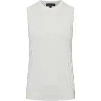 Armani Exchange para mujer. 8NYH9AYMH6Z1130 Top de punto blanco (XS), Casual, Viscosa, Sin mangas / Tirantes, outlet