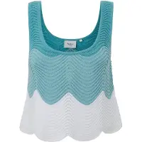 Pepe Jeans para mujer. PL702151 Top Galea azul (S), Casual, Algodón, Sin mangas / Tirantes, outlet 2026.