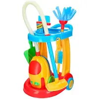 Colorbaby Mi Juego De Simulación De Carro De Limpieza Con Aspiradora