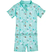 Playshoes Protección UV 'Einhornmeerkatze' marrón / menta / blanco