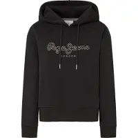 Pepe Jeans para mujer. PL581459 Sudadera con capucha Frida negro (M), Casual, Algodón, Sostenible, outlet 2026.