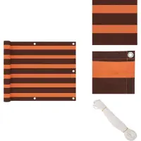 vidaXL : Protector para balcón, color naranja y marrón, 75x300 cm, tejido Oxford. - Toldos y protectores solares