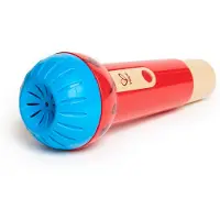 Hape Micrófono De Madera De Eco Prodigioso Con Ritmos Y Sonidos 8x21.8x8 Cm