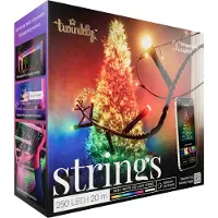 Twinkly TWS250SPP-BEU, luces de cadena inteligentes, Wi-Fi/Bluetooth, color negro, LED, luz blanca cálida, 30000 horas
