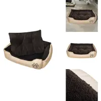 vidaXL : Cama cálida para perros con cojín acolchado, tamaño M - Camas para perros