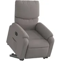 vidaXL Sillón reclinable eléctrico con ayuda para levantarse, color taupe, tapizado en tela