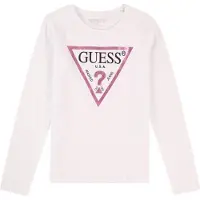 GUESS Camiseta rosa oscuro / negro / offwhite