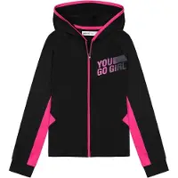 MINOTI Sudadera con cremallera piedra / fucsia / magenta / eosin / negro