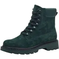 Tamaris Botas con cordones 'Schnürstiefelette Damen 1-25909-41 700 Echtleder in grün' verde