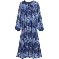 Desigual , Vestido mini arty, Poliester, Azul, XL