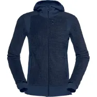 Norrøna - Ropa de senderismo mujer - Falketind Alpha120 Zip Hood W Indigo Night para Mujer - Talla S - Azul marino