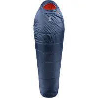 Haglöfs - Tarius -18 - Saco de dormir fibra sintética size 205 cm, azul/ tangerine