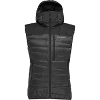 Norrøna - Ropa de senderismo mujer - Falketind Down750 Vest W Caviar Black para Mujer - Talla S - Negro