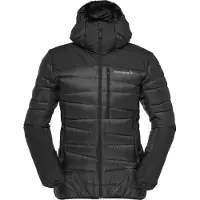 Norrøna - Plumíferos esquí mujer - Falketind Down750 Zip Hood W Caviar Black para Mujer - Talla S - Negro