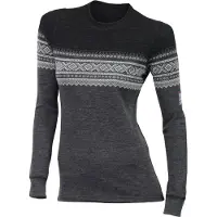 Aclima - Women's Marius Crewneck - Ropa interior merino size L, negro/gris