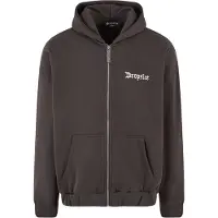 Dropsize Sudadera con cremallera negro / blanco