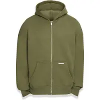 Dropsize Sudadera con cremallera oliva