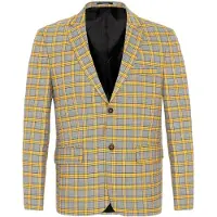 Daniel Hills Chaqueta saco amarillo / gris