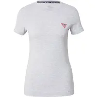 GUESS para mujer. W2YI44J1314 Camiseta elástica con logo triángulo gris (S), Casual, Algodón, Manga corta, outlet 2026.
