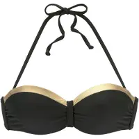 LASCANA Top de bikini 'Elodie' oro / negro