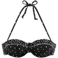 LASCANA Top de bikini negro / blanco