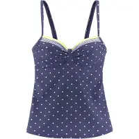 LASCANA Top de tankini azul / amarillo pastel / blanco