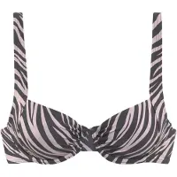 LASCANA Top de bikini negro / blanco